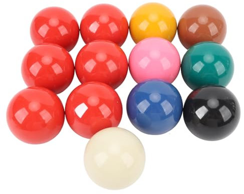 Asixxsix 13-teiliges Snookerball-Set, Standard 52,5 Mm/2,1 Zoll Billardkugel-Set, Harz-Poolbälle, Billard-Set für Offizielle Spielbälle, für Billardtische