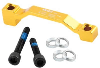 rockible Supporto per Freno a Disco per Biciclette, Adattatore per Disco per Bici, Staffa di Montaggio Sostitutiva da 180 Mm, Oro