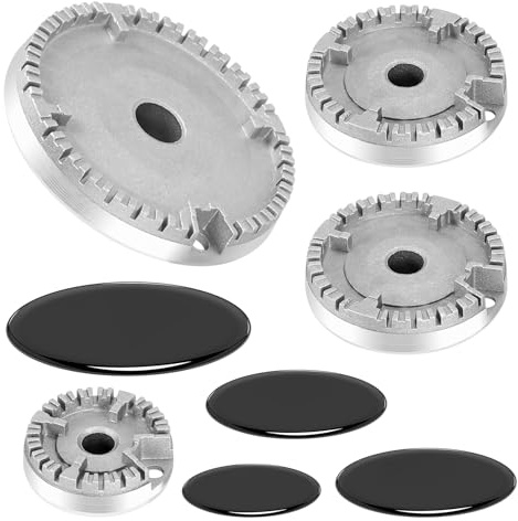 FutureHight spishatt-set, förbättrat spislock, ugnsgasspis, brännkrona, flamlock, gasbrännarlock, lämplig för de flesta gasspis