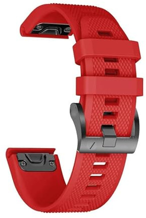 Générique Bracelet en Silicone Compatible avec Fenix 7X 7 6X 6 Pro 5 5X Plus Epix 2 Tactix Bravo Bracelet de montre 26mm 22mm Bracelet(Red 2,26mm Enduro Enduro 2)