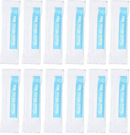 Abaodam Miscela per Lavaggio Nasale 2,7 G X 40 Confezioni, Sale per Pulizia Nasale Confezionato Singolarmente, Soluzione Salina Sicura per Ragazzo Ragazza e Adulti per Uso Quotidiano e Disturbi Nasali