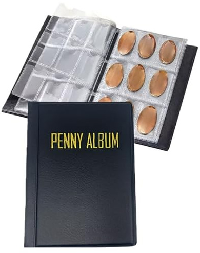 Münzen Sammelalbum, Pressed Pennies Album, Schwarzes Buch für Münzen Sammeln, Euro Münzen Sammelalbum für alle Euro Sätze, Münzalbum und Münzen Album
