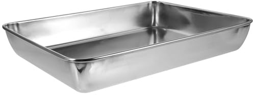 SHINEOFI Stainless Steel Bird Bath Basin for Pet Birds and Small Animals | Silver Finish, Smooth Edges and No Odour, Easy to Match Cage Accessories, for Budgies and Finches