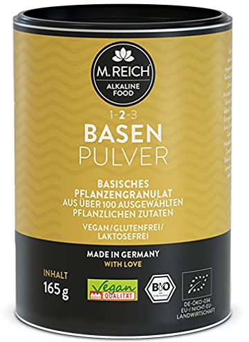 M. Reich - BasenPulver mit Ausgewählten Pflanzlichen Zutaten - Vegan und Bio-Qualität - Basisches Pflanzengranulat - 165 g