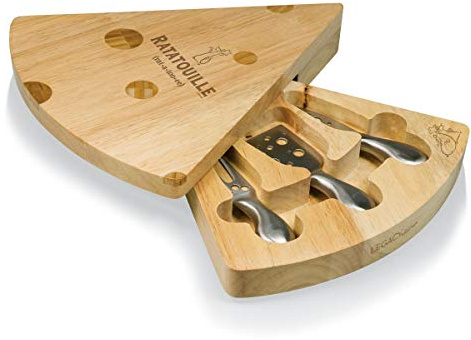 Disney 850-00-505-023-13 Ratatouille-Juego de Mesa y Herramientas para Queso Suizo, Acero Inoxidable