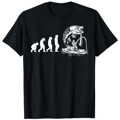 Pêche Pêcheur à la canne à pêche kayak ÉVOLUTION Pêcheur T-Shirt