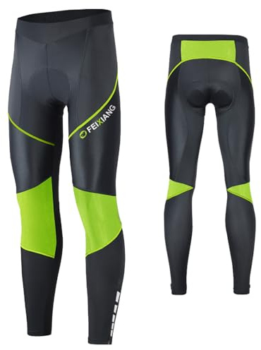 MEETWEE Ciclismo Lunghi Pantaloni Uomo,3D Gel Imbottito Traspirante Compression Mutande MTB Pantaloni da Bike Biciclette Bici
