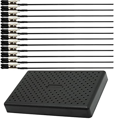 Modellbau Zubehör,Model Painting Tool Standfuß und Krokodilklemme und Klemmhülsen Sprühfarben, Malerständer-Basis, Metalldraht-Krokodilklemmen, Schwanzklemmen für Hobby-Modellierung-10Stk. Clips