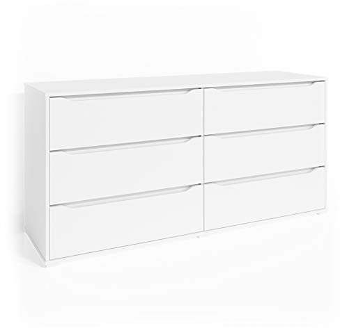 Vicco cassettiera per camera da letto Ruben, Bianco, 160 x 78 cm