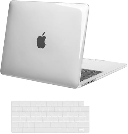 MOSISO Kompatibel mit MacBook Air 13 Zoll Hülle M4 M3 M2 2025 2024 2023 2022, Hartschale für MacBook Air 13,6 Zoll Hülle A3240 A3113 A2681 Liquid Retina Display&Tastaturabdeckung, Transparent