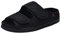ZHENSI Chaussons pour Diabétiques pour Hommes Et Femmes Extra Larges Réglables Pieds Gonflés Chaussures Bout Ouvert Respirant Antidérapant,Noir,48 EU