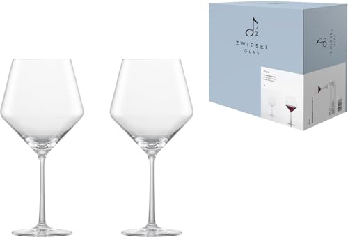 ZWIESEL GLAS M122322 Wine Glass, Unbreakable, Pure for Red Wine (Burgundy) Burgundy, Set of 2, Machine Made