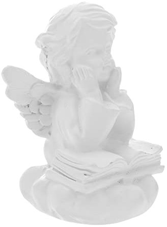 Happyyami Figura De Ángel De Resina Elegante y Adorable Escultura Decorativa para Bodas y Hogar Estatua De Ángel Vintage para Decoración De Mesas y Fotografía