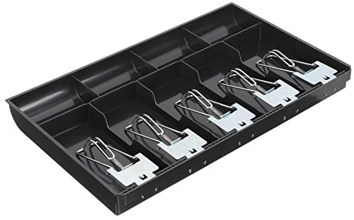 LALAFINA Bandeja Cajón Registradora Cajón Bajo Mostrador Para Guardar Dinero Accesorio Para Supermercado Diseño De Compartimentos Para Billetes y Monedas