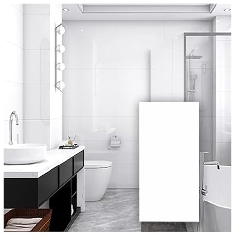 YXXSDP Lambris PVC Mural Panneaux de Plafond Autocollants, Panneaux muraux en marbre – Carreaux de crédence Autocollants résistants à la Chaleur pour Cuisine et Salon, Blanc Pur(35PCS)