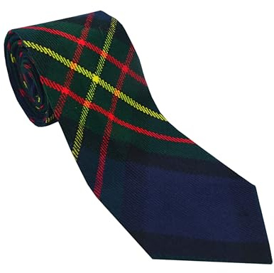 Scottish Tartan Necktie for Men - Various Clan & Check Highland Tartans Designs 100% Acrylic Wool - Perfect for Kilts - Ideal for Kilts & Cultural Events