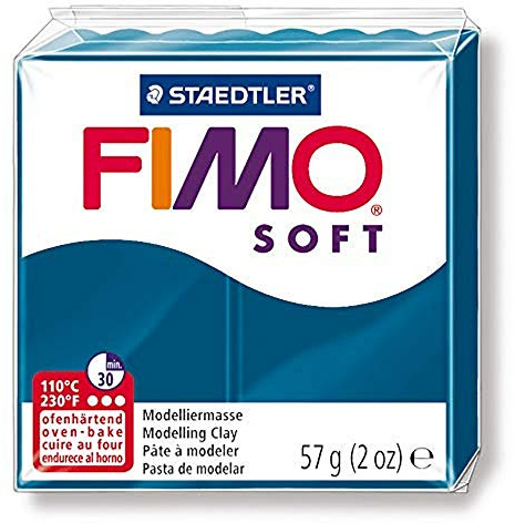 Staedtler Fimo Soft Oven Hardening Modelling Clay - 57 Gram - Calypso Blue
