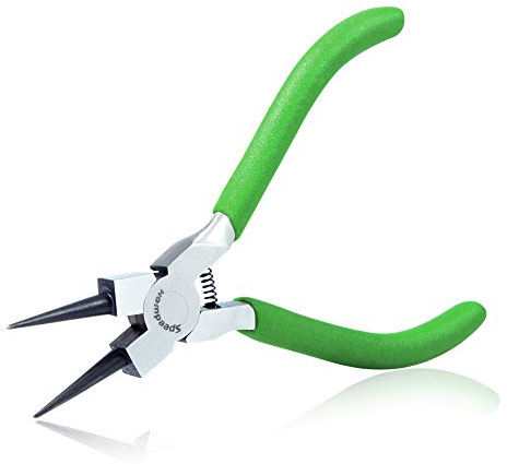 SPEEDWOX Mini-Rundzange, für die Schmuckherstellung, 4,5 Zoll, extra dünn, Baumkiefer, Lockenzange, kleiner Draht, Mikrofein, Zangen, Präzisionswerkzeug, professionelle Perlen