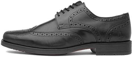 Hush Puppies Herren Brace Brogue Schuluniform-Schuh, Schwarz, 43 EU