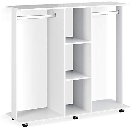 Vicco Kleiderschrank Robbie, Flügeltürenschrank, Weiß, 130 x 120 cm