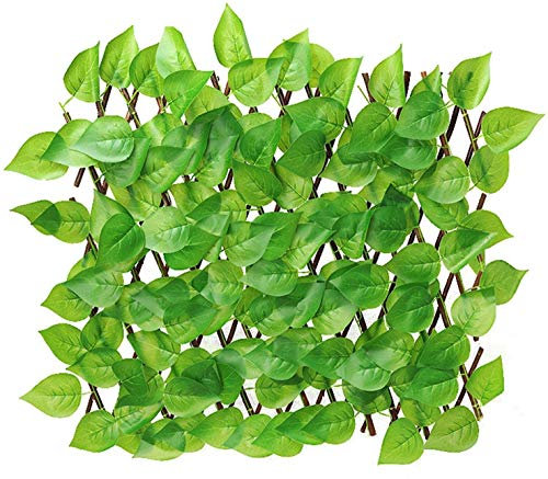 EIIDJFF Siepe Artificiale Ornamentale Pannelli di Recinzione a Traliccio per Recinzione da Giardino in Foglia di edera per Privacy Recinzione da Giardino Artificiale