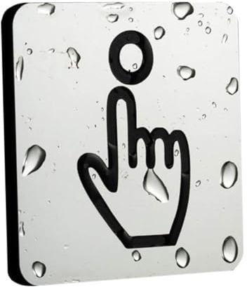 Señal de la puerta, por favor timbre el signo de la campana auto adhesivo acrílico de la puerta de la puerta de la casa del jardín de la pared del jardín Aviso de placa con, placa de pared