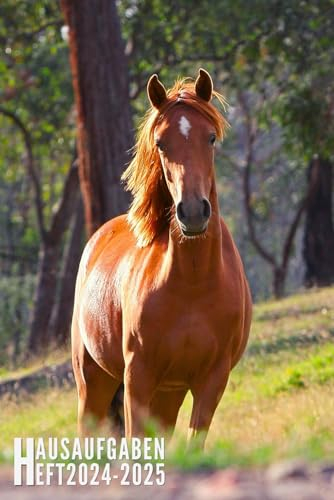 Hausaufgabenheft 2024/2025: Pferd - Schulplaner Für Grundschule, Mädchen, Jungen, Teenager | Raum Für Fach, Aufgaben, Notizen