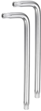 QUARKZMAN 2 Piezas de Llave de Estrella Torx T40 a Prueba de Manipulaciones, Llave en Forma de L de 6 Puntos de Acero Cromado-Vanadio