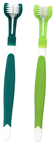 Toddmomy 2stücke Zahnbürste Für Haustiere Mit Weichen Nano-borsten Für Hunde Und Katzen Ergonomischer Griff Für Einfache Anwendung Reinigt Zahnbelag Und Speisereste