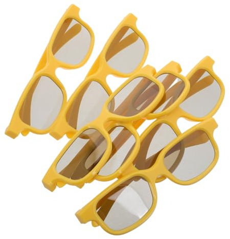 TOBBOMEY 6pièces Lunettes Plastique pour Cinéma École Et Jeux Accessoires De Visionnage Amusants Et Confortables