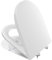 CECIPA Coperchio Water con Chiusura Ammortizzata, Copriwater D Form, Sedile WC Bianco, Tavoletta WC con Sgancio Rapido, Copri WC Famiglia, Klositz Soft Close - DERW Serie