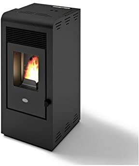 EVA CALOR - STUFA A PELLET EVA CALOR BISCOTTO NERO+ALLUMINIO 8.5KW - 31422