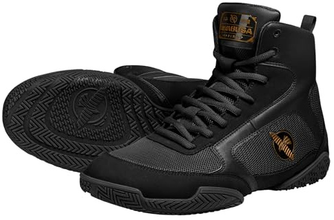 Hayabusa Pro Boxing Shoes for Men & Women - Black, 10