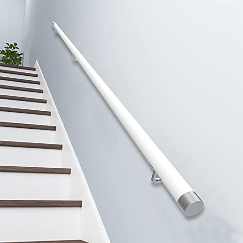 JF-Handrails handrail Stair Handrails with Fittings End Caps White, Wooden Banister Anti-Skid, Corridor Support Rod, wall Handrail with Installation Kit (Size : 300cm)