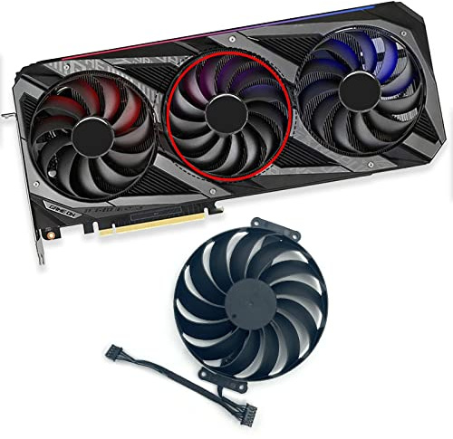 Dotodo - Ventilador para Tarjeta gráfica ASUS ROG Strix OC GeForce RTX 3060 Ti 3070 3080 3090 95mm 12V 0.5A 7 Pines