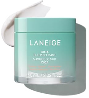 LANEIGE Cica Sleeping Mask: Korean Sensitive Skin Overnight Hydrating Balm Cream Face Mask with Centella Asiatica for Soothing Nourishment & Barrier Repair | Korean Skin Care