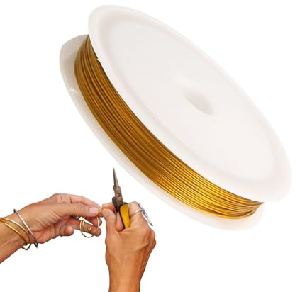 Filo Per Creare Gioielli,Filo Acciaio Per Realizzare Collane | Dorato Argentato Per Creazioni Hobby Decorativi Unisex