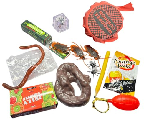 Generisch Juego de broma con cojín de pedo e insectos realistas, bromas divertidas clásicas y muñecos de insectos – Regalo divertido para niños y adultos, cumpleaños, JGA, envío a fiestas