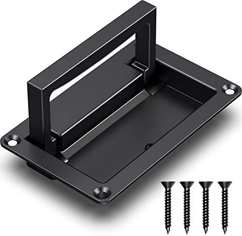 YTKNUT 1 poignée de porte encastrée en alliage de zinc pour porte d'accès au tiroir, boîte à outils, noir