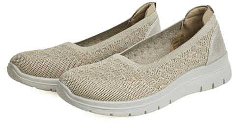 Scarpe Casual Donna Senza Lacci Sneakers Comode e Moderne con Suola Ammortizzata Beige 37