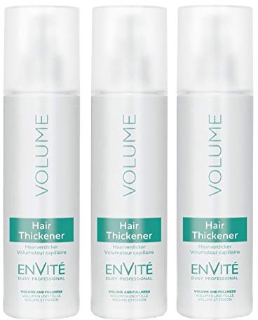 Dusy Envite Haarverdicker 200ml Volumenspray für Unisex-Erwachsene, 3 Stück, Unparfümiert, Aerosol