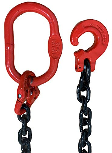 Forstkette Rückekette Chokerkette 8mm 4000kg 2-5 Meter Güteklasse 8 Rundstahlkette (4 Meter)