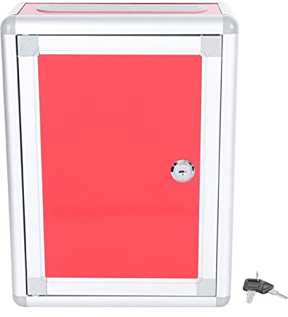 Cabilock Scatola Di Metallo Per Lettere Posta Per Cartoline Cassetta Postale Rossa Stile Unico Accessorio Fotografico