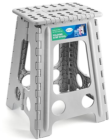 Dyforce Folding Step Stool 17.5 Inch,400lbs Foldable Step Stool for Adults