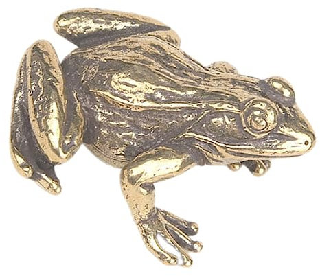 PRETYZOOM Ciondolo Antico Rana Figure Wen Wan Statue animali in ottone Ornamenti Piccola Scrivania Età Bronzo Rana Ottone Soldi Rana Scultura