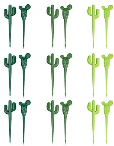 18 Piezas De Tenedor De Fruta Con Forma De Cactus, Tenedor De Fruta De Dibujos Animados Lindo, Tenedor De Fruta Creativo, Tenedor De Fruta Para Niños, Tenedor De Fruta De Plástico