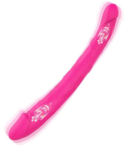 SXOVO Doppio Dildo Vibrante Con Funzione Di Spinta Stimolatore Clitorideo Per Lei Vibrazione Per Il Punto G Per Donne Vibrazione Per Donne, Lesbiche, Coppie