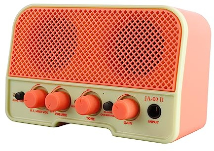 Gitarrförstärkare, Mini Dubbla Kanaler Gitarrförstärkare aux Trådlöst Gränssnitt för Uppspelning (Rosa)