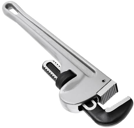 Crozgan Straight Pipe Wrench 14Inch/350mm,Heavy Duty Aluminum Straight Pipe Wrench,Adjustable Pipe Spanner for Pipes, Tees,Plumbing