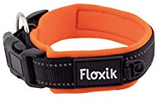 Floxik Hundehalsband verstellbar Größe S | Weiches Neopren Halsband für den Hund & Welpen in verschiedenen Größen inkl. Zugentlastung